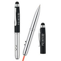 4-in-1 Ballpoint Pen w/ Capacitive Stylus, LED Light & Laser Pointer